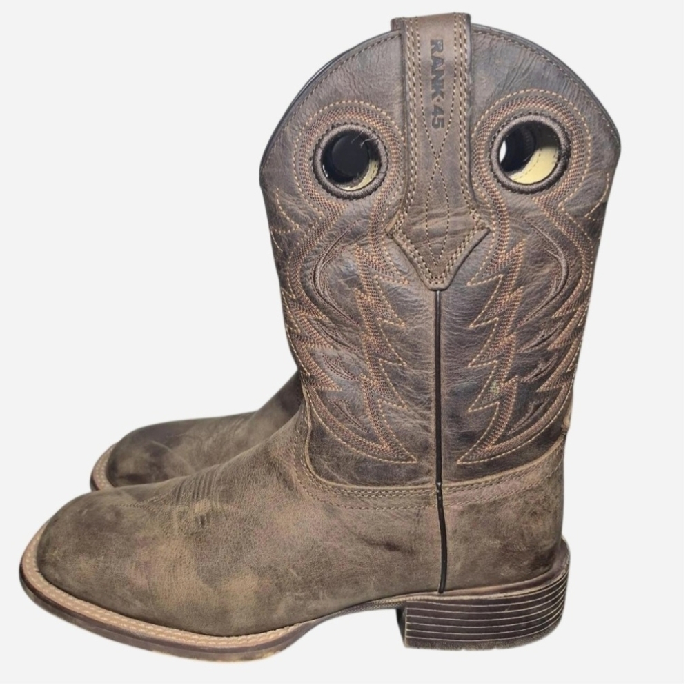 Cowboyboots RANK 45 Warrior Western Boots Broad Square Toe Mens Size 8.5